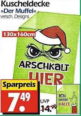 Kuscheldecke »Der Muffel« in verschiedenen Designs