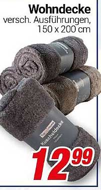 Kuscheldecke in verschiedenen Ausführungen, 150 x 200 cm