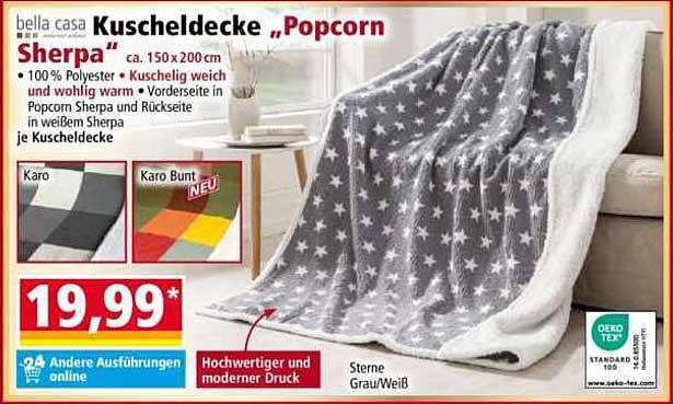 Kuscheldecke "Popcorn Sherpa"
