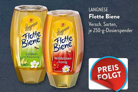 Langnese Flotte Biene 250-g-Dosierspender, Verschiedene Sorten