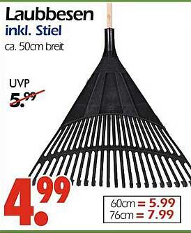Laubbesen inkl. Stiel ca. 50cm breit