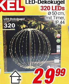 LED-Dekokugel 320 LEDs Ø 50 cm, mit Timer, IP 44