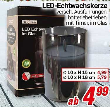 LED-Echtwachskerze mit Timer – ab 4,99 €
