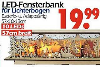 LED-Fensterbank für Lichterbogen