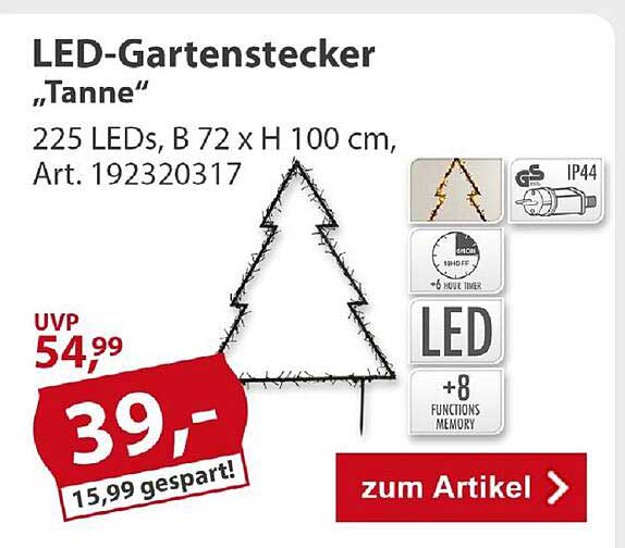 LED-Gartenstecker „Tanne“