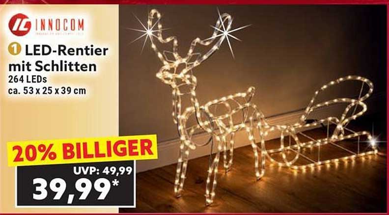 LED-Rentier mit Schlitten