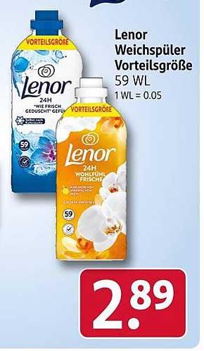 Lenor Weichspüler Vorteilsgröße 59 WL