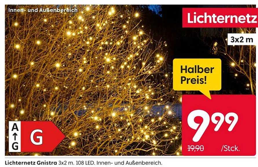 Lichternetz Gnistra 3x2 m mit 108 LED – Halber Preis!