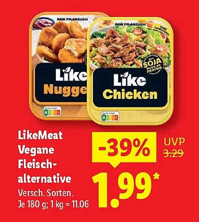 LikeMeat Vegane Fleisch-Alternative - Like Nuggets und Like Chicken