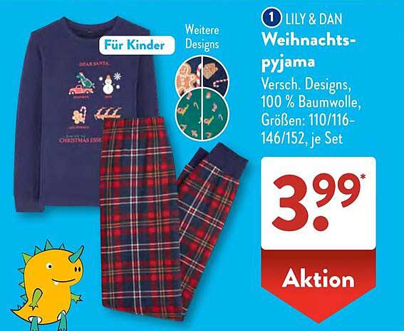 LILY & DAN Weihnachts-Pyjama