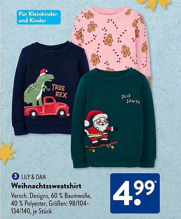 LILY & DAN Weihnachts-T-Shirts für Kinder