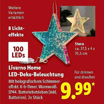 Livarno Home LED-Deko-Beleuchtung Stern
