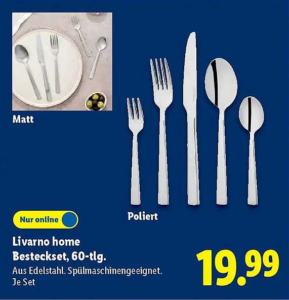 Livorno home Besteckset, 60-tlg.