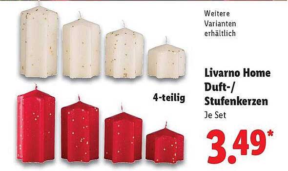 Livorno Home Duft-/Stufenkerzen 4-teilig