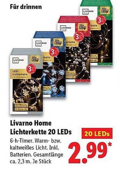 Livorno Home Lichterkette 20 LEDs