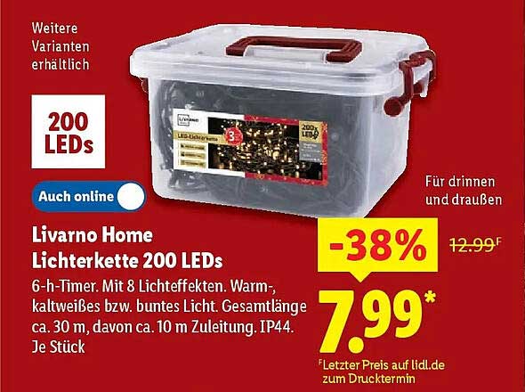 Livorno Home Lichterkette 200 LEDs