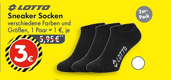 Lotto Sneaker Socken - 3er-Pack zum Aktionspreis