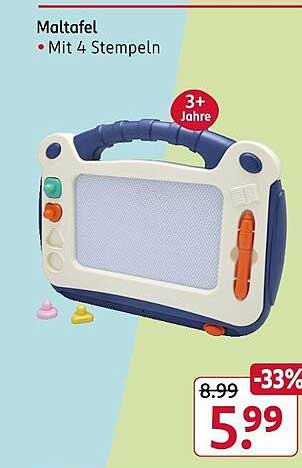 Maltafel mit 4 Stempeln