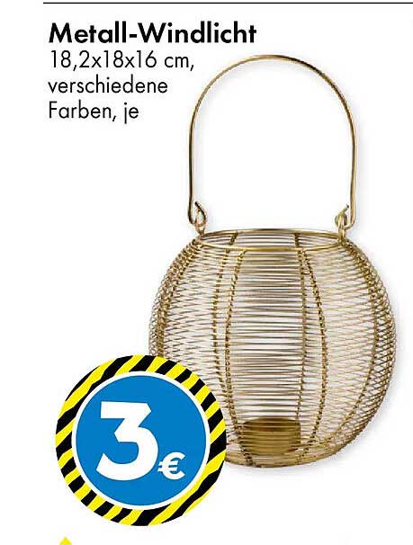 Metall-Windlicht
