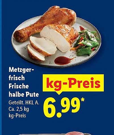Metzger-frisch Frische halbe Pute 2,5 kg