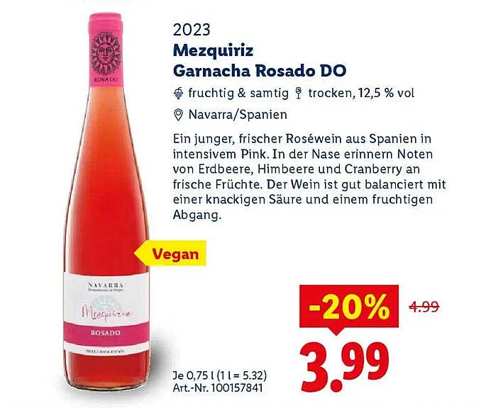 Mezquiriz Garnacha Rosado DO