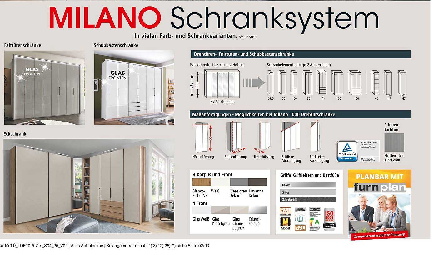MILANO Schranksystem in vielen Farb- und Schrankvarianten