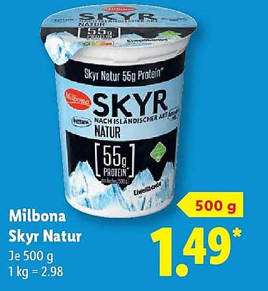 Milbona Skyr Natur 500 g