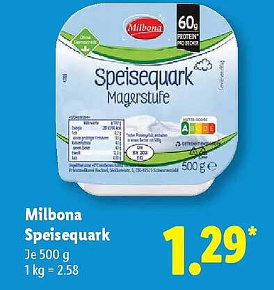Milbona Speisequark, 500 g