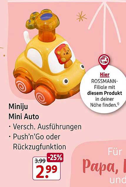 Miniju Mini Auto - Spielzeug für die Kleinsten