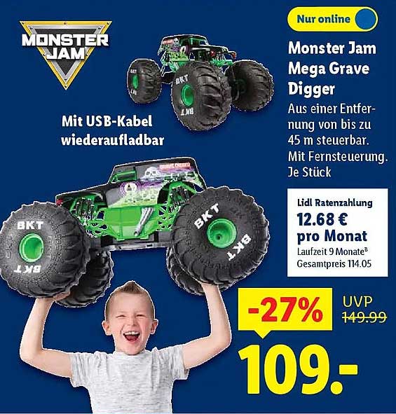 Monster Jam Mega Grave Digger - Nur online verfügbar!