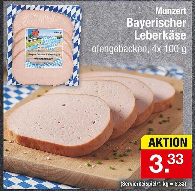 Münzert Bayerischer Leberkäse ofengebacken, 4x100 g