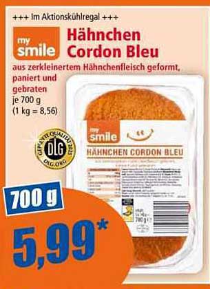 my smile Hähnchen Cordon Bleu 700 g