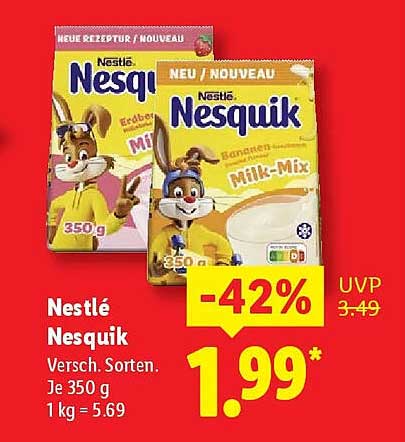 Nestlé Nesquik Milchmix - 42% Rabatt!