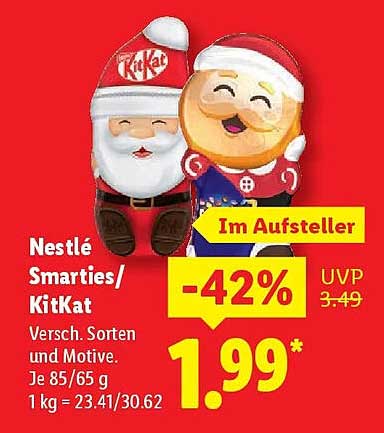 Nestlé Smarties/KitKat - Verschiedene Sorten und Motive