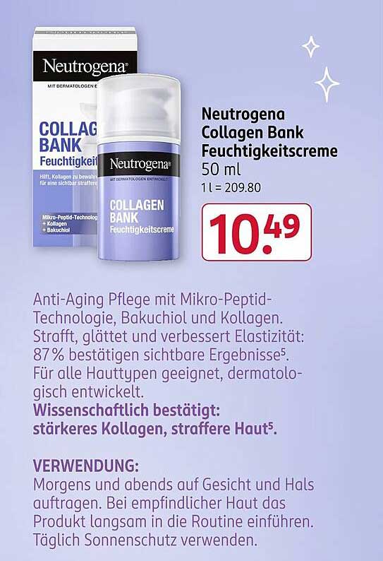 Neutrogena Collagen Bank Feuchtigkeitscreme 50 ml