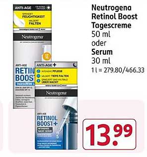 Neutrogena Retinol Boost Tagescreme 50 ml oder Serum 30 ml