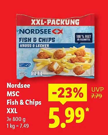 Nordsee MSC Fish & Chips XXL