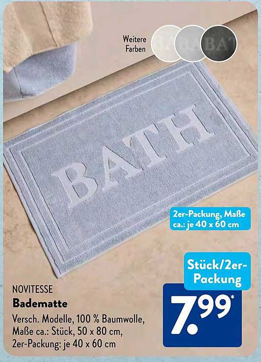 Novitesse Badematte – 2er-Packung