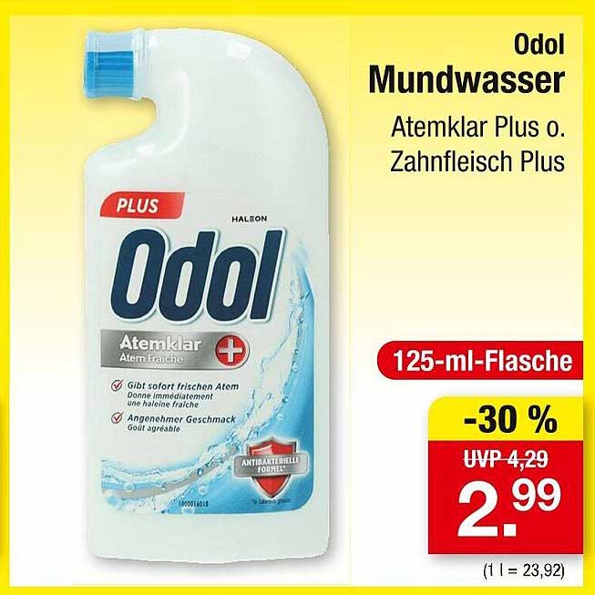 Odol Mundwasser Atemklar Plus o. Zahnfleisch Plus 125-ml-Flasche