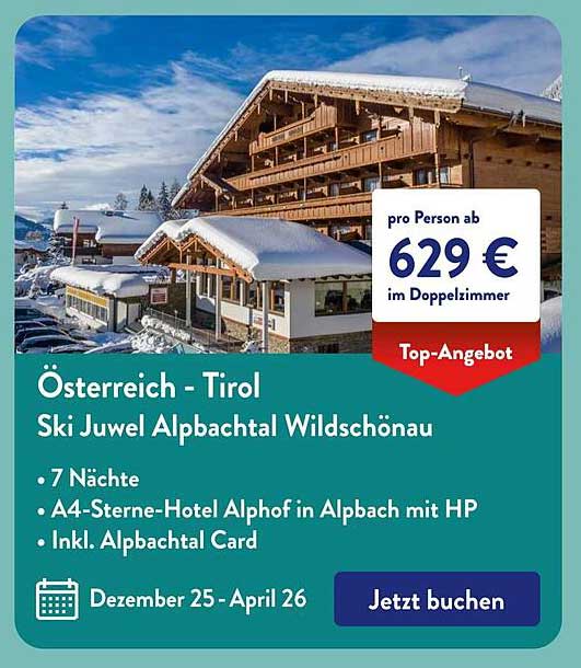 Österreich - Tirol: Ski Juwel Alpbachtal Wildschönau