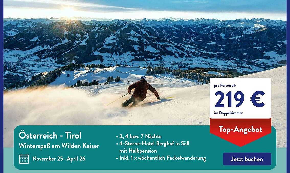 Österreich - Tirol: Winterspaß am Wilden Kaiser