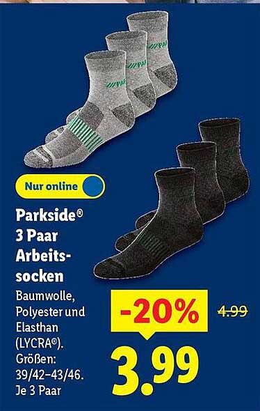 Parkside® 3 Paar Arbeitssocken