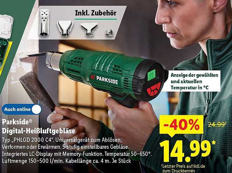 Parkside® Digital-Heißluftgebläse