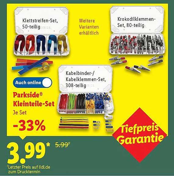 Parkside® Kleinteile-Set – 308-teiliges Sortiment für kreatives Arbeiten