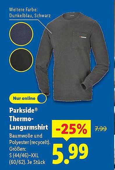 Parkside® Thermo-Langarmshirt - 25% günstiger