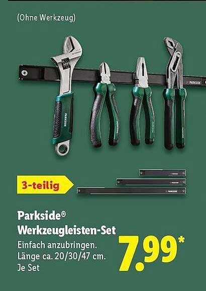 Parkside® Werkzeugleisten-Set 3-teilig