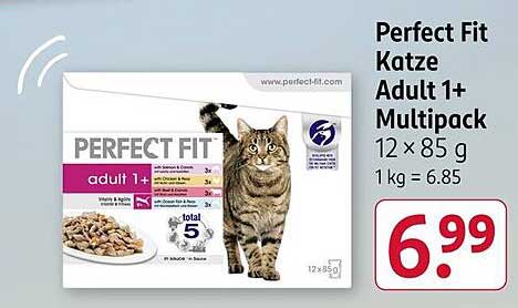 Perfect Fit Katze Adult 1+ Multipack 12 x 85 g