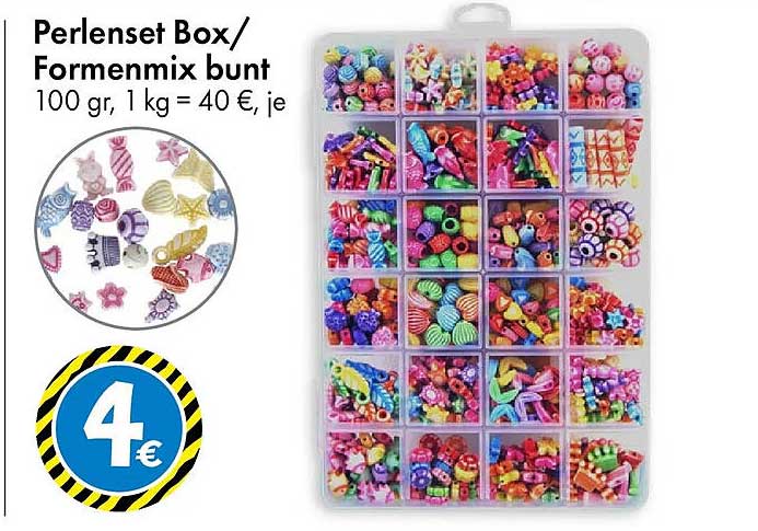 Perlenset Box / Formenmix bunt