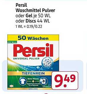 Persil Waschmittel Pulver oder Gel je 50 WL oder Discs 44 WL