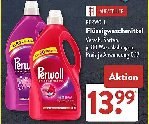 Perwoll Flüssigwaschmittel - Verschiedene Sorten, je 80 Waschladungen